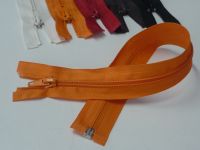 Spirálový zip  5mm  dělitelný  d. 35 cm - oranžová