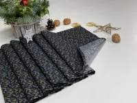 Jednoduchý středový ubrus -temně modrá se zlatou