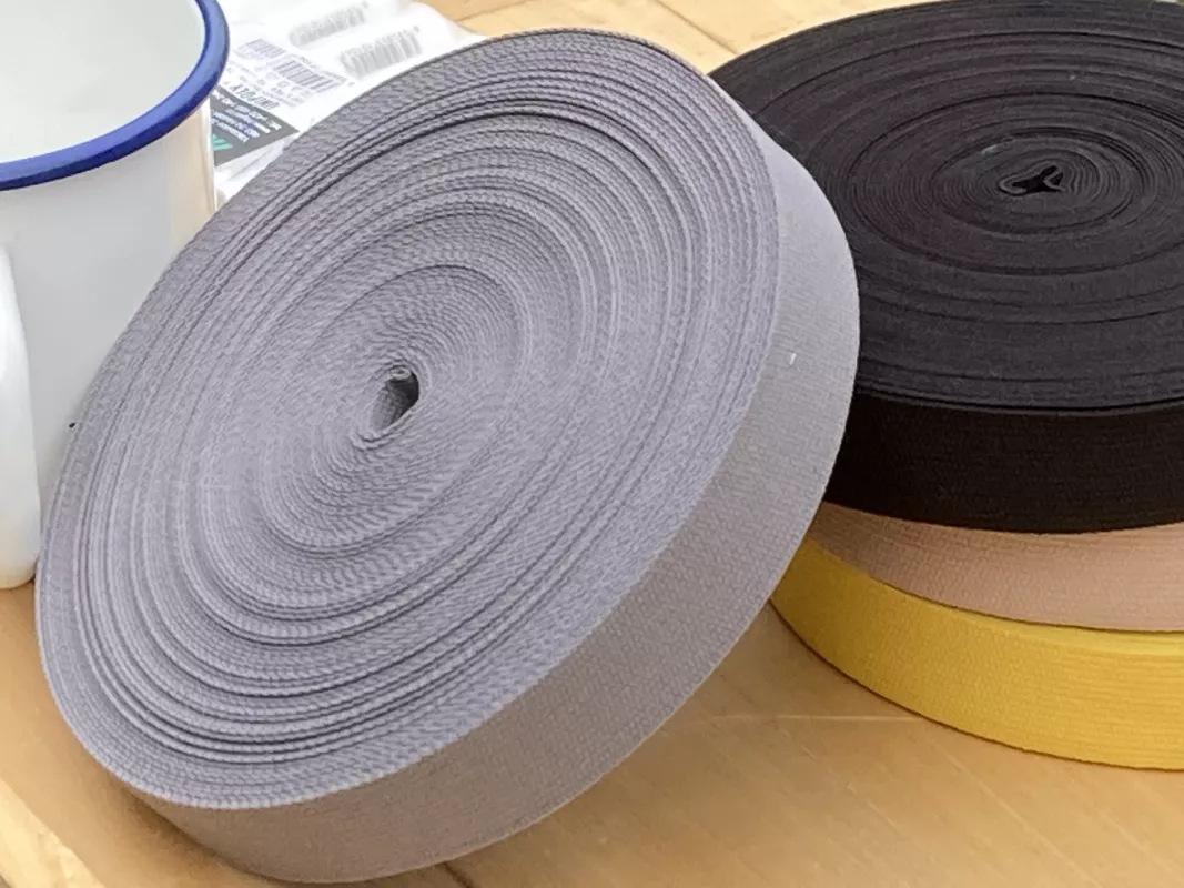 Popruh bavlněný šíře 30 mm - šedá