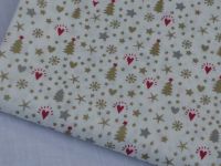 Plátno - vánoční stromky na smetanové (zlatotisk) dovoz EU Plátno - vánoční stromky na smetanové (zlatotisk) dovoz EU