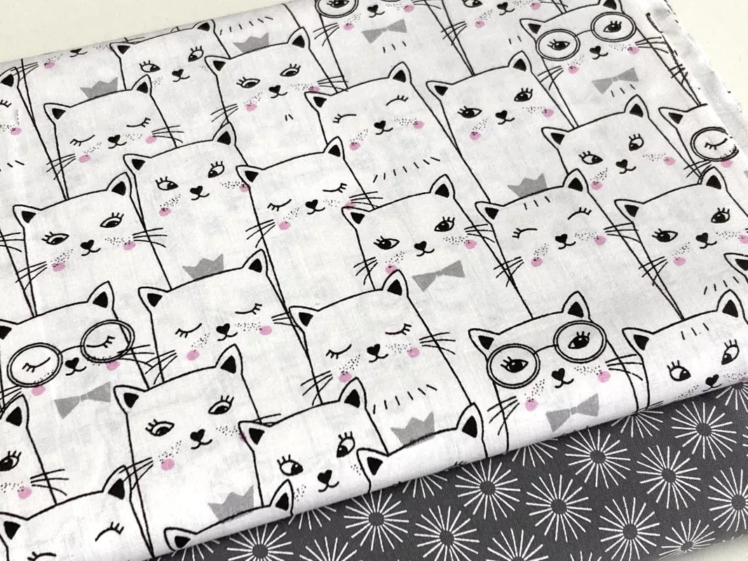 Bavlněné plátno - kočky dovoz EU