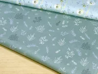 Bavlněné plátno - rostlinky 