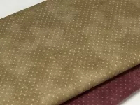 Bavlněný popelín s puntíkem - béžový