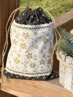 Dárkový pytlík - zlatá vánoční hvězda.... Dárkový pytlík - zlatá vánoční hvězda....