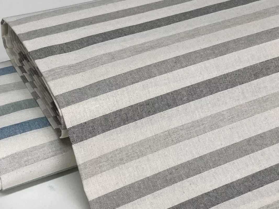 Dekorační látka- ELDORÁDO (pruhy šedo-černé) dovoz EU