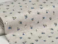 Dekorační látka- modré kvítí na režné dovoz EU Dekorační látka- modré kvítí na režné dovoz EU