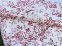 Dekorační látka- velké vínové růže na smetanové dovoz EU Dekorační látka- velké vínové růže na smetanové dovoz EU