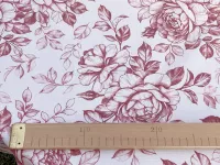 Dekorační látka- velké vínové růže na smetanové dovoz EU Dekorační látka- velké vínové růže na smetanové dovoz EU