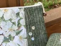 Kosm. taška, pouzdro -jabloňové květy s perletí...