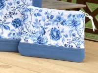 Kosmetická taška, pouzdro -modré růže....