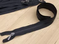 Kostěný zip dělitelný  s ozdobným jezdcem - 70 cm 