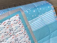 Malá patchworková deka - ryby a kotvy....