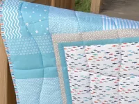 Malá patchworková deka - ryby a kotvy....