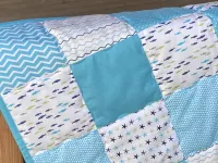 Malá patchworková deka - ryby a vlnky.... Malá patchworková deka - ryby a vlnky....