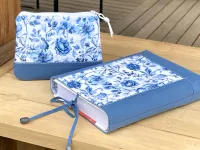 Obal, pouzdro, kapsa - modré růže....