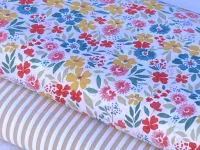 Plátno - BRIDGET (barevné kytičky) 