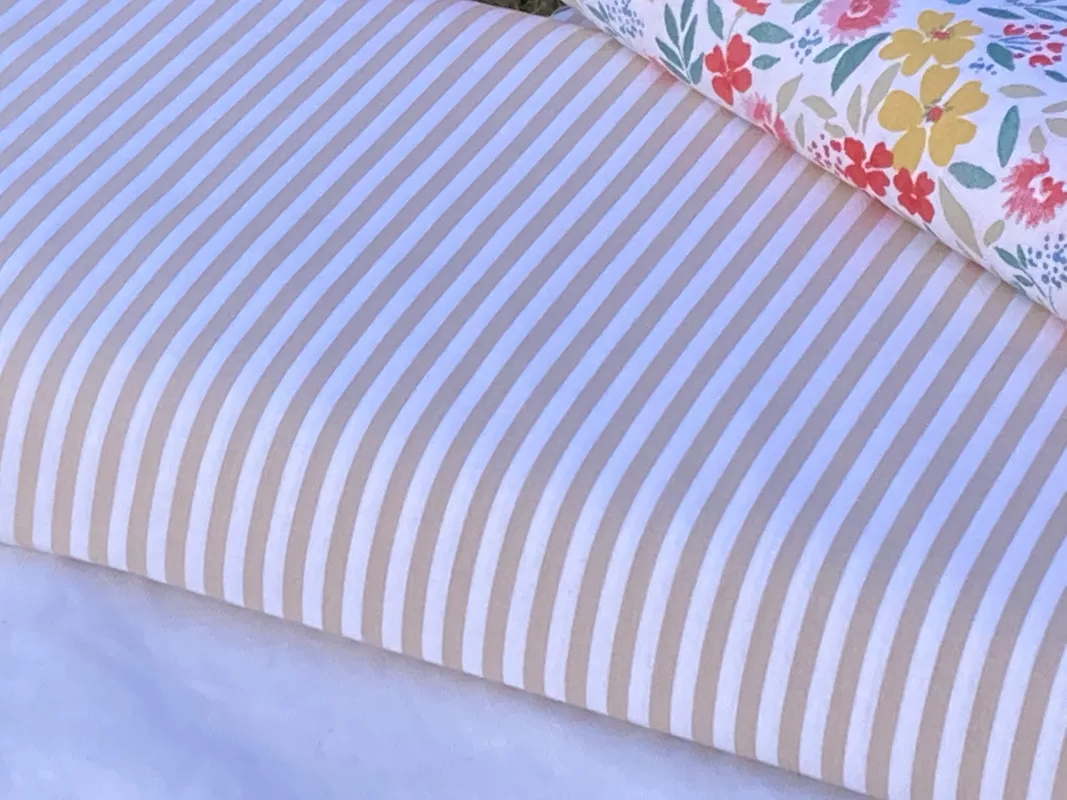 Plátno / proužky bílo-béžové dovoz EU