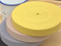 Popruh bavlněný šíře 30 mm - žlutá