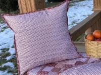 Povlak na polštář- čtverce grenat......