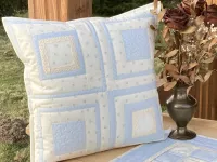 Povlak na polštář- proužky  s krajkou I....