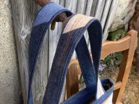 Taška - květy na lnu a JEANS.....