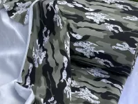 Teplákovina - MASKÁČ khaki-bílo-černá