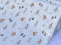 Úplet -zvířátka na jemně smetanové (digi tisk, 200 g/m2)