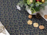 Vánoční bavlna- větvička na modré, zlatotisk (120g) dovoz EU Vánoční bavlna- větvička na modré, zlatotisk (120g) dovoz EU