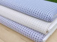 Bavlněný popelín - Minimals (modro-černá,130 g/m2) dovoz EU