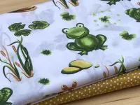 Bavlněné plátno - žáby (120g) CZ Bavlněné plátno - žáby (120g) CZ