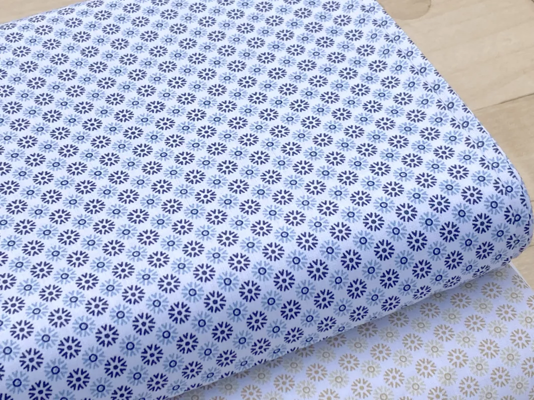 Bavlněný popelín - Minimals (modro-černá,130 g/m2) dovoz EU