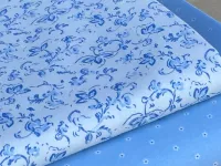 Ma Maison - modrý ornament na smetanové CZ