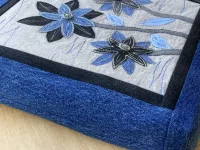 Taška - květy na lnu a JEANS..... Taška - květy na lnu a JEANS.....
