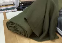 Teplákovina-  tm. khaki POČES   ( 320gr, 75%Bavlna 25%polyester)