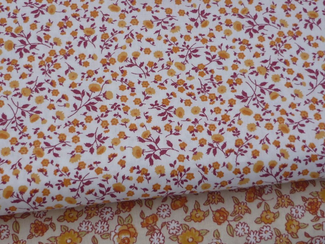 MILLE FLEURS jaune-orange / Elenie dovoz EU